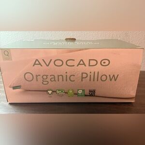 Queen size AVOCADO Organic Pillow New in Box. Open Box